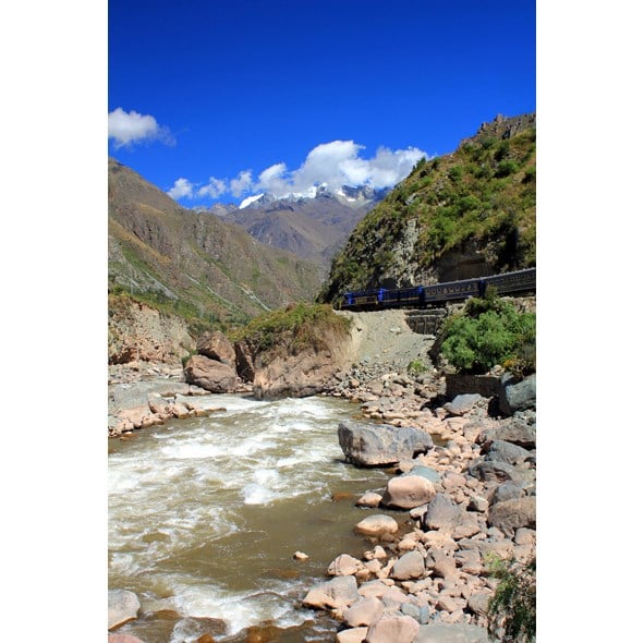 The Urubamba river and trainline from kilometre 82