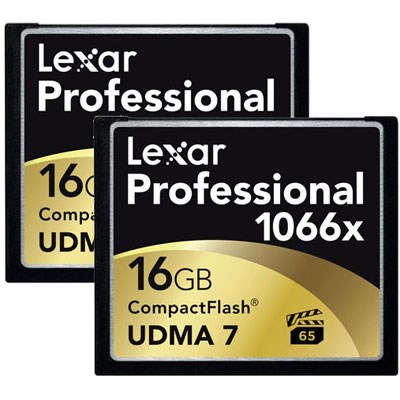 Lexar 16GB 1066x Professional UDMA 7 Compact Flash - Twin Pack