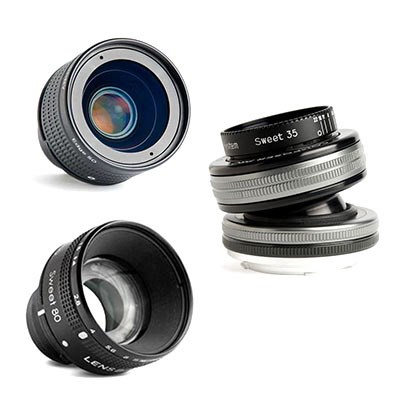 Lensbaby Composer Pro II + Sweet 35 Optic + Edge 50 Optic + Sweet 80 Optic - Canon EF Fit