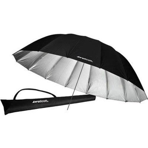 Used Westcott 220cm (7ft) Parabolic Umbrella - Silver/Black