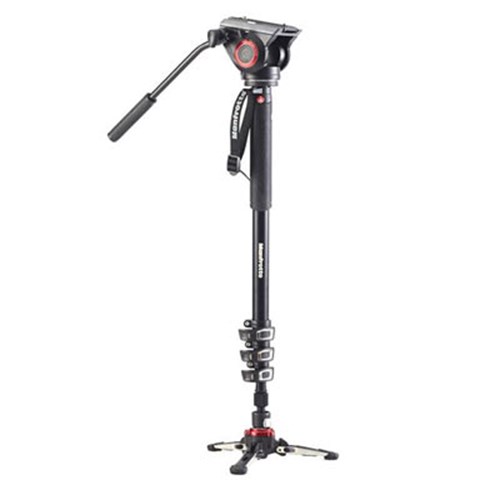 Used Manfrotto XPRO Video 4 Section Aluminium Monopod with Fluid Head and Base